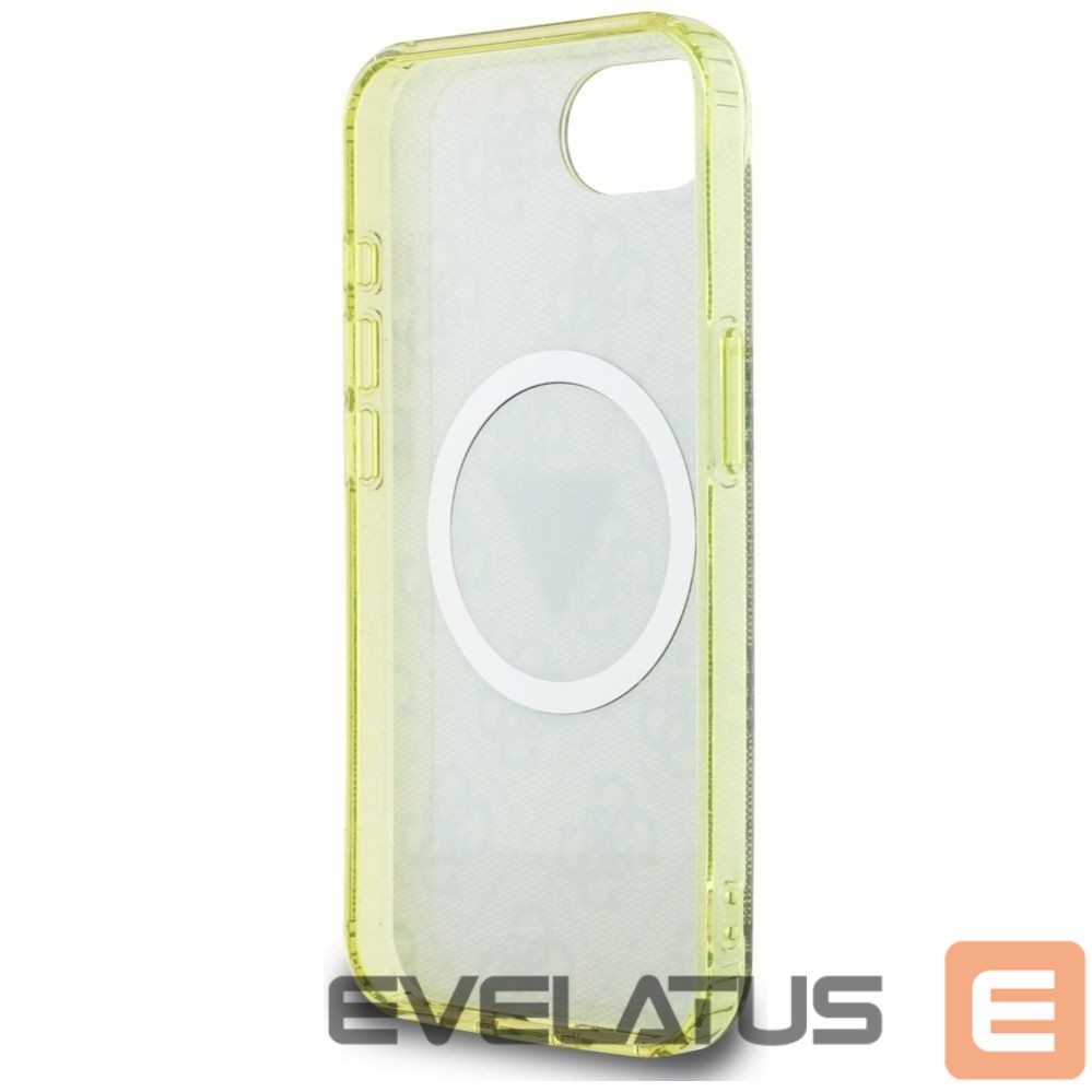 Citas preces Guess Guess IML Metal Glitter 4G Circle Triangle MagSafe case for iPhone 16e - brown