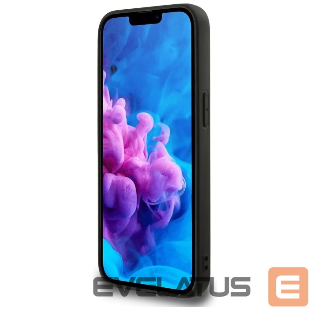 Citas preces Guess Guess Peony Script Logo MagSafe iPhone 16e Case Black