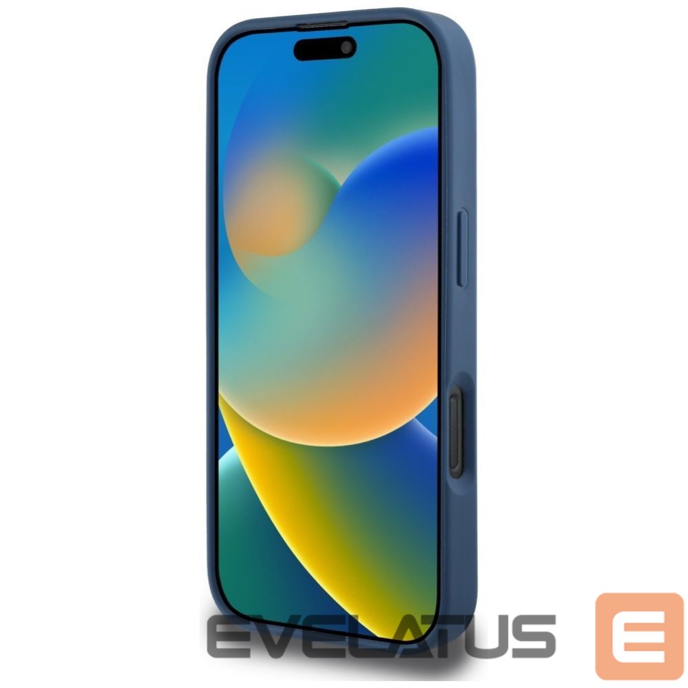 Citas preces Guess Guess Grained Roses Big 4G logo case for iPhone 16 Pro Max - blue