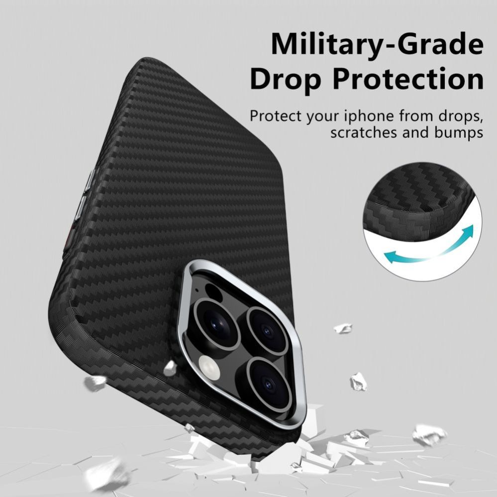 Citas preces Tech-Protect Tech-Protect Ion Carbon MagSafe iPhone 16 Pro Case - Black/Grey