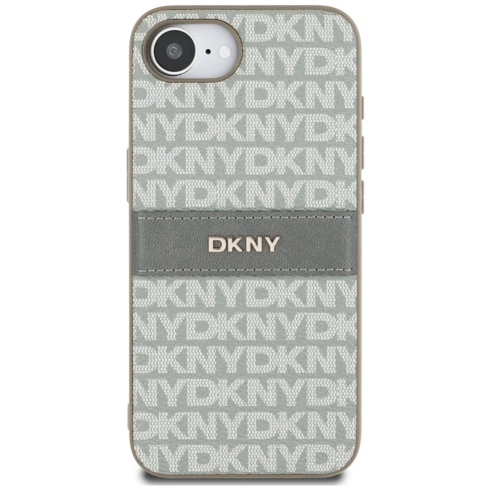 Citas preces DKNY DKNY Repeat Texture Pattern with Tonal Stripe iPhone 16e Case - Beige