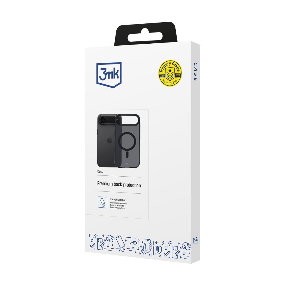 Muud kaubad 3MK 3mk Smoke MagCase for iPhone 17 Air - Black Semi-Transparent
