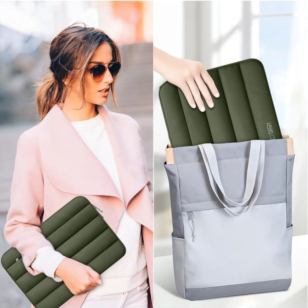 Muud kaubad Tech-Protect Tech-Protett Fluffy Laptop Bag 13-14 - Green