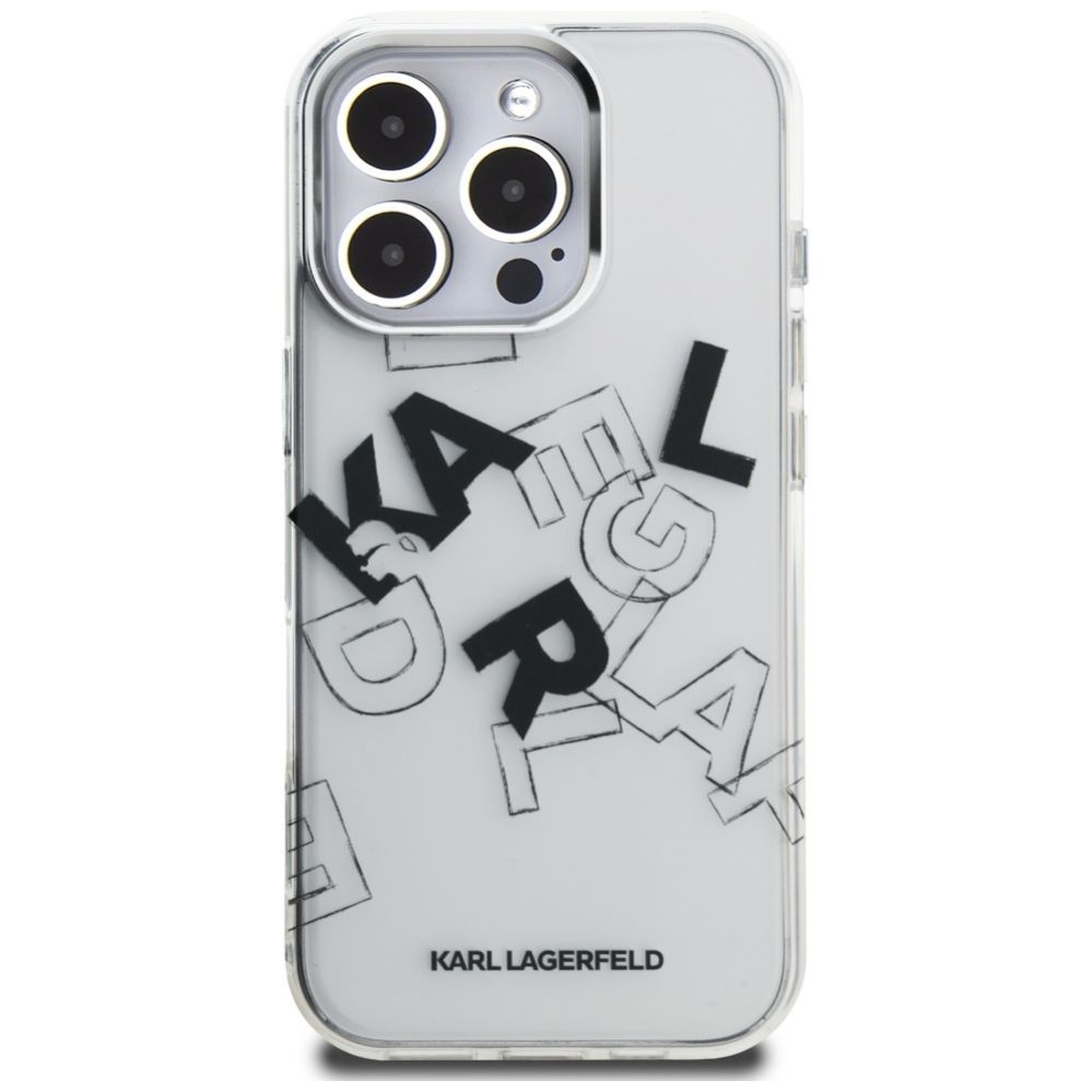 Citas preces Karl Lagerfeld Karl Lagerfeld IML Sketched Graphic Case for iPhone 16 Pro - Clear