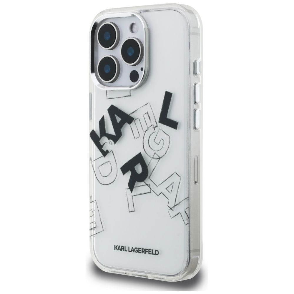 Citas preces Karl Lagerfeld Karl Lagerfeld IML Sketched Graphic Case for iPhone 16 Pro - Clear