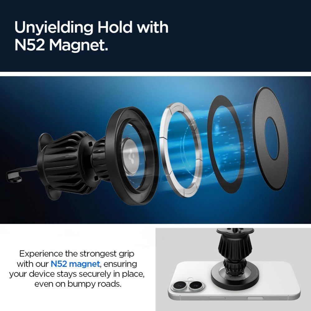 Citas preces Spigen Spigen MFT13 MagSafe Car Holder for Cockpit or Air Vent - Black