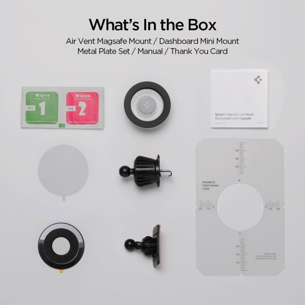 Citas preces Spigen Spigen MFT13 MagSafe Car Holder for Cockpit or Air Vent - Black