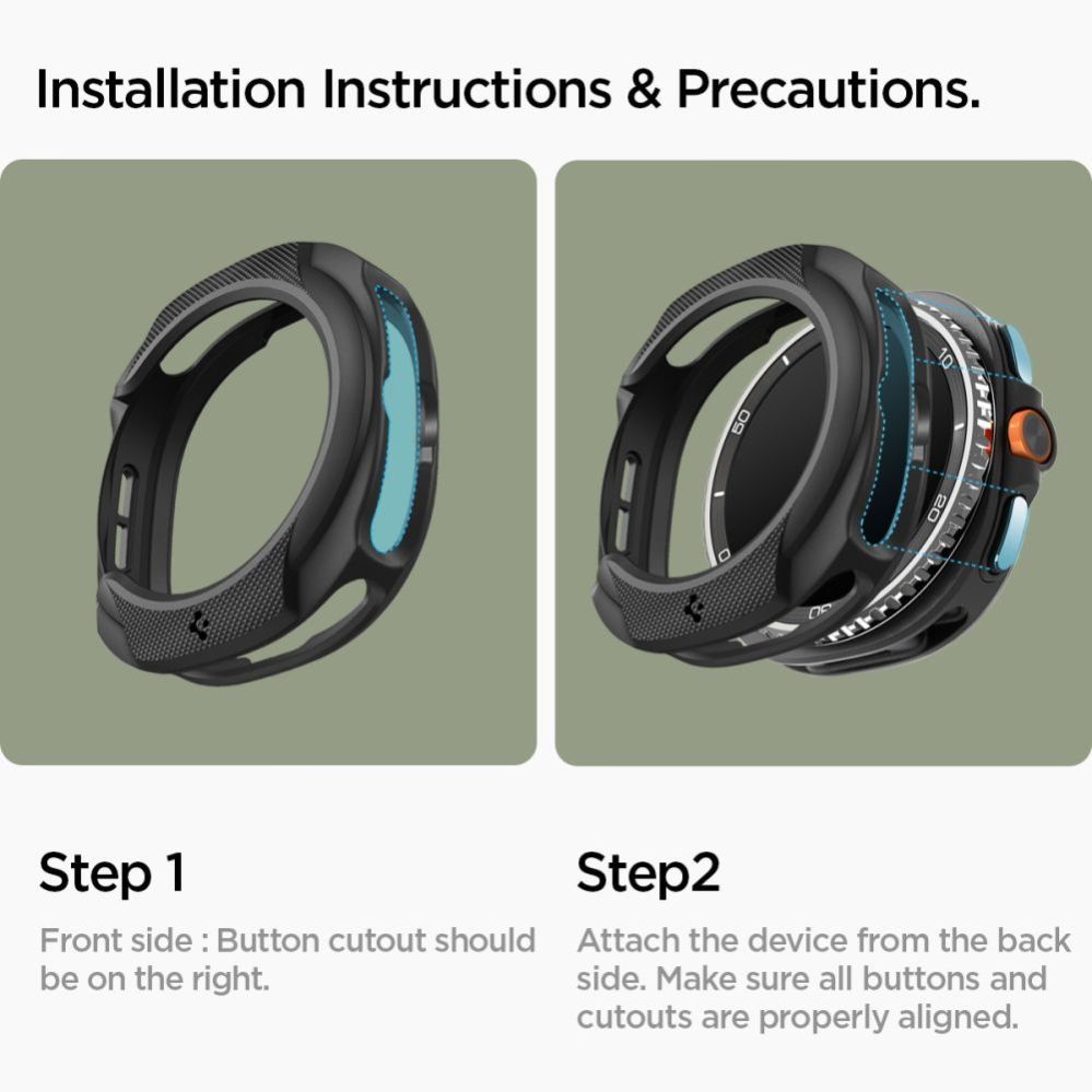 Muud kaubad Spigen Spigen Liquid Air Case for Samsung Galaxy Watch 8 Classic 46mm - Black