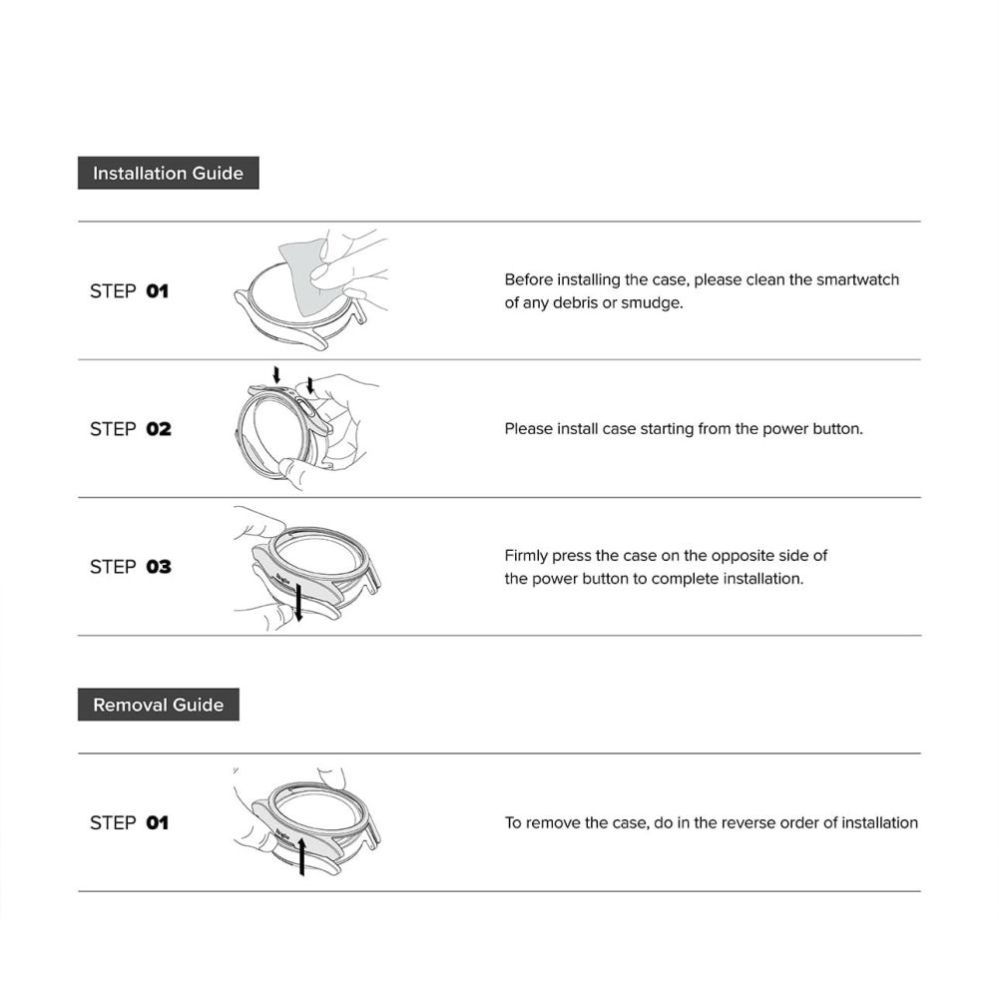 Muud kaubad Ringke Ringke Slim 2-pack Case for Samsung Galaxy Watch 8 Classic 46mm - Transparent-Matte Black