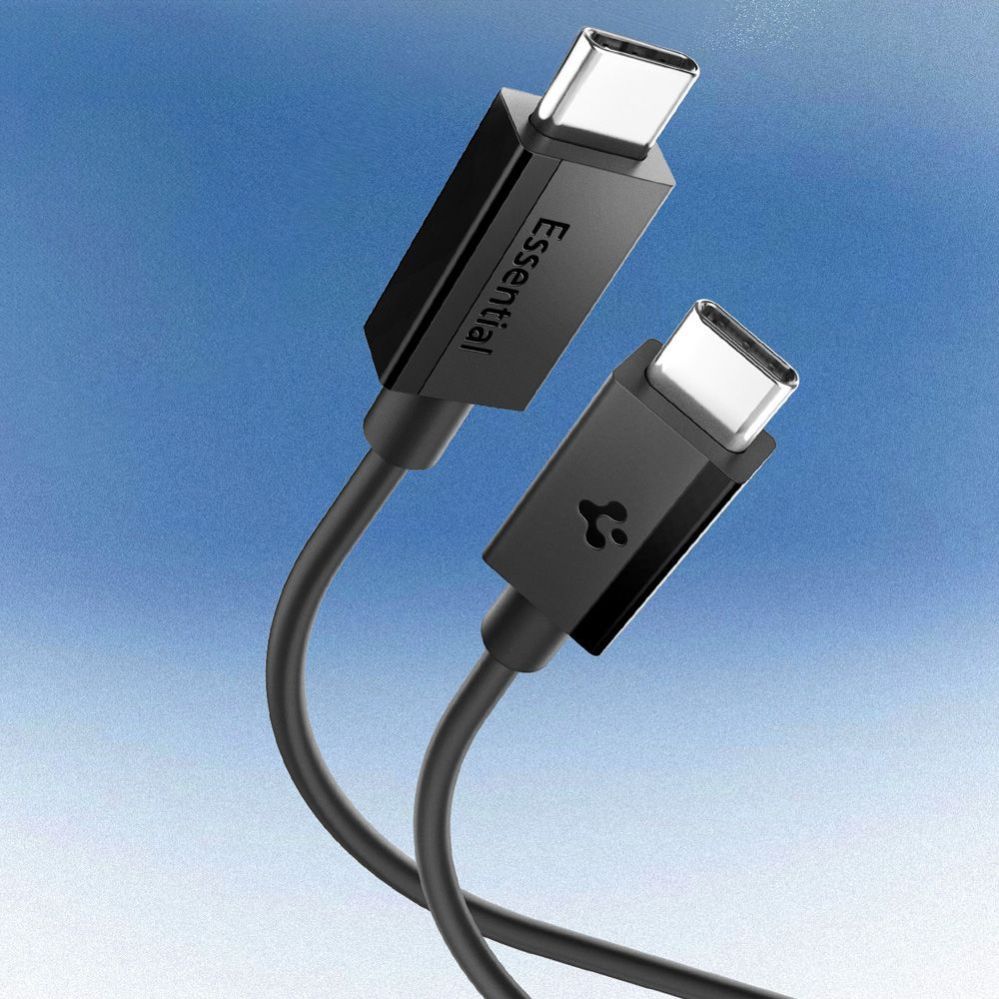 Muud kaubad Spigen Spigen EB6020CC 60W Cable + USB-C / USB-C Cable 200 cm - Black