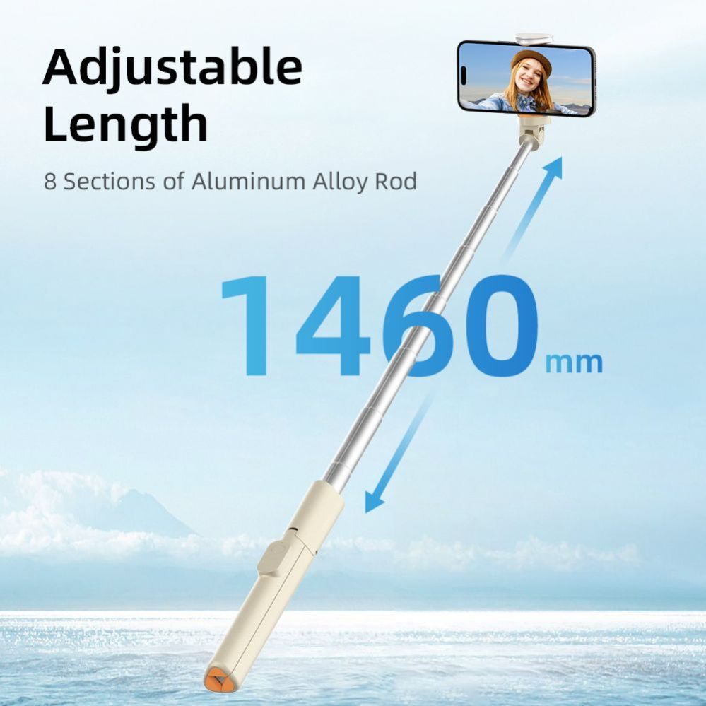 Muud kaubad Tech-Protect Selfie Stick Tech-Protect L09S with tripod - beige