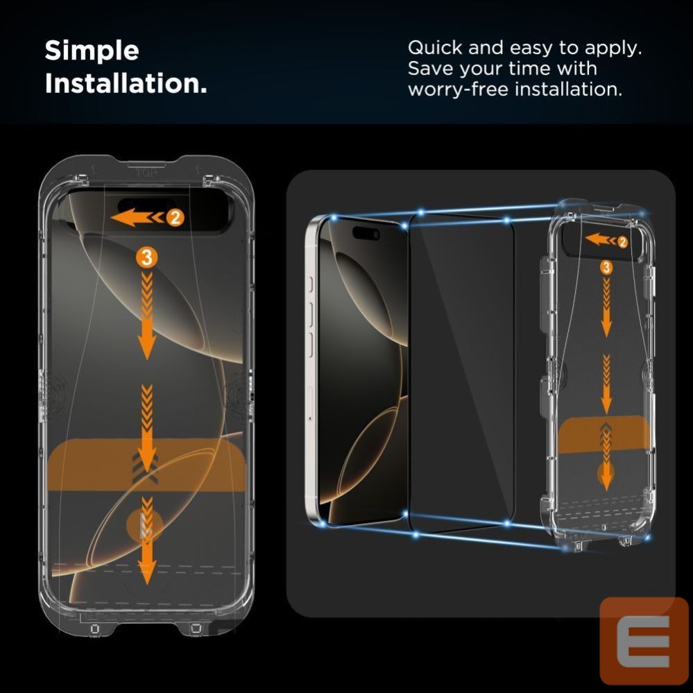 Citas preces Tech-Protect Tech-Protect Quick Set+ 2-pack tempered glass for iPhone 17 Air - black