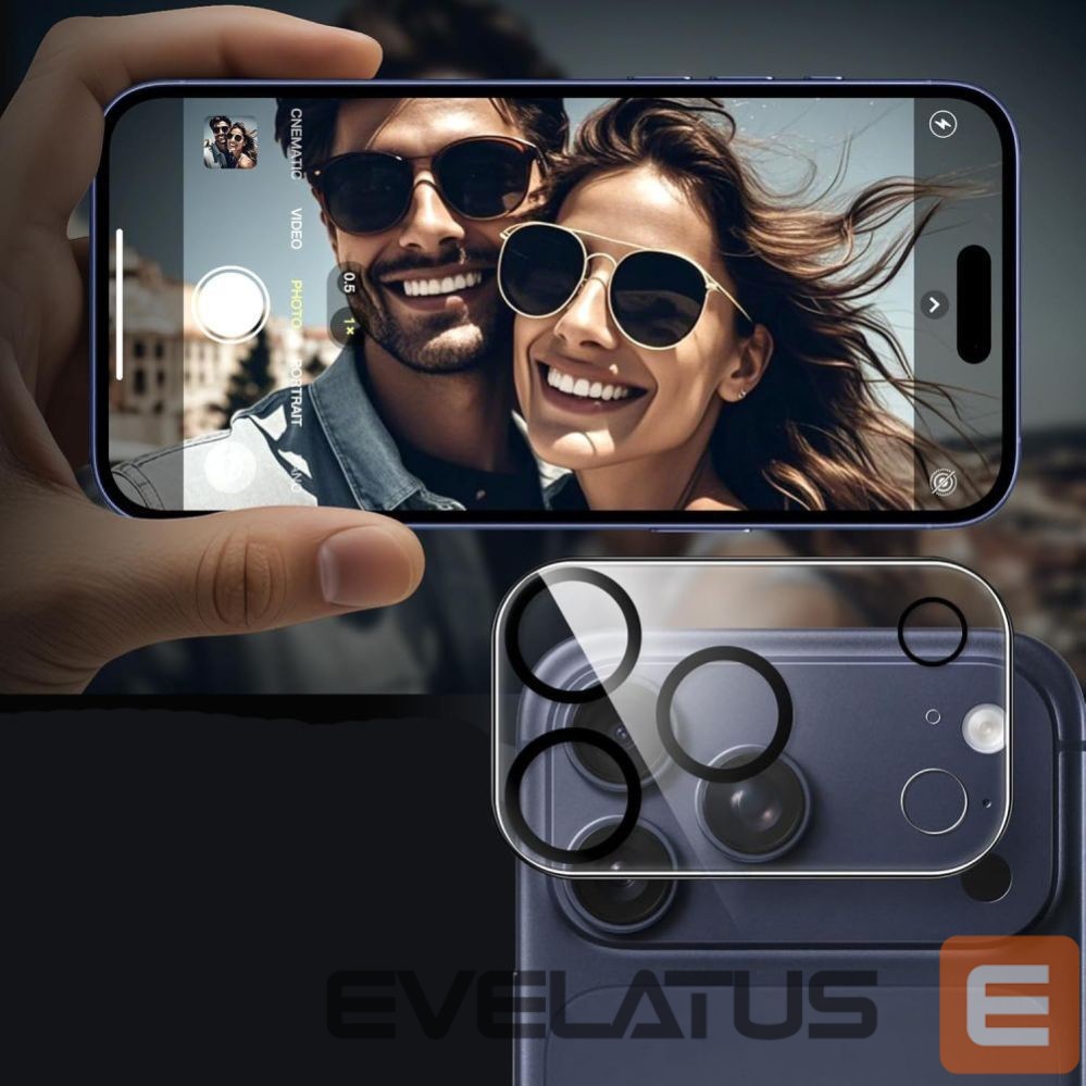 Citas preces Tech-Protect Tech-Protect Cam Fit+ Camera Cover for iPhone 17 Pro Max - Clear