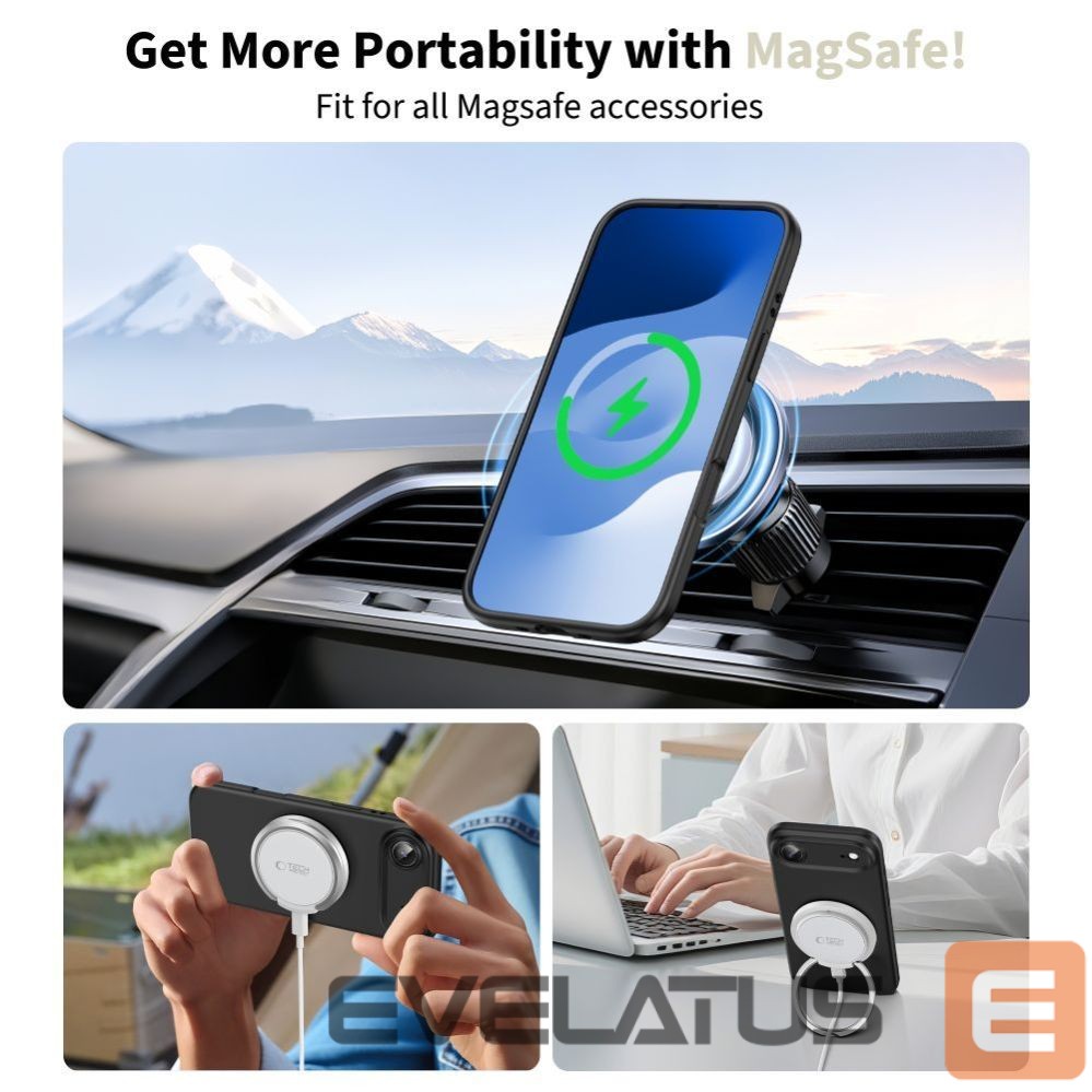 Citas preces Tech-Protect Tech-Protect Silicone MagSafe Case for iPhone 17 Air - Black