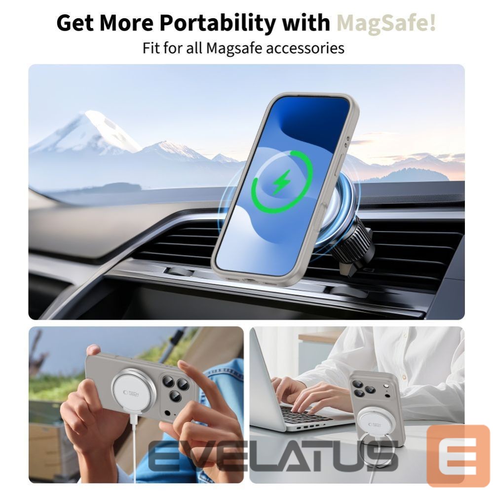 Citas preces Tech-Protect Tech-Protect Silicone MagSafe Case for iPhone 17 Pro - Gray