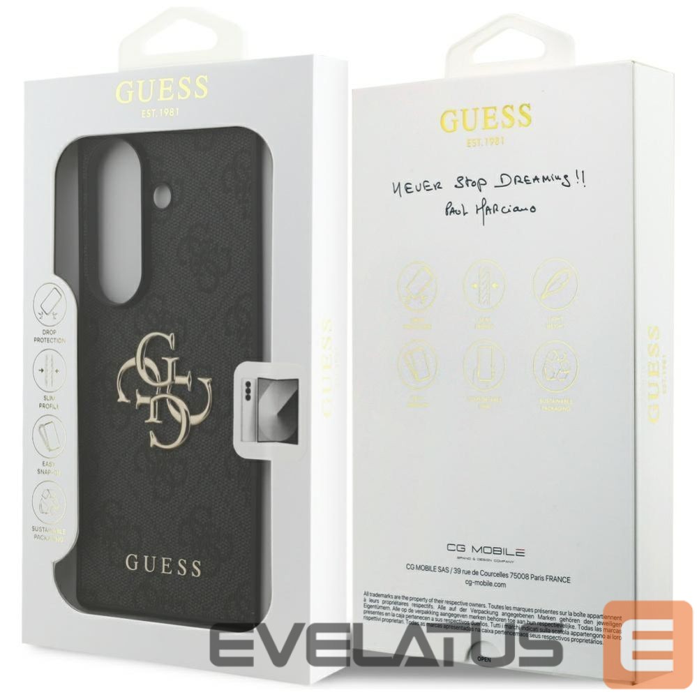 Citas preces Guess Guess Big 4G Logo Classic Logo Case for Samsung Galaxy Z Fold7 - Black