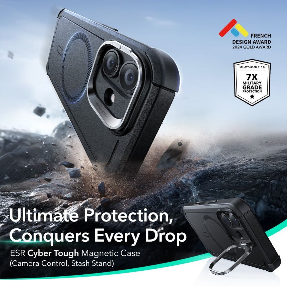 Muud kaubad ESR ESR Cyber Kickstand MagSafe Case for iPhone 17 - Black