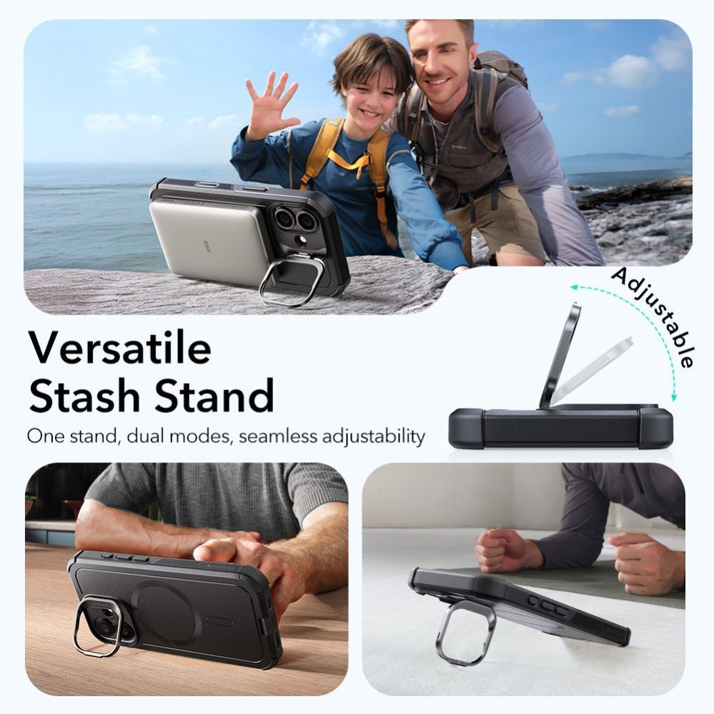 Muud kaubad ESR ESR Cyber Kickstand MagSafe Case for iPhone 17 - Black