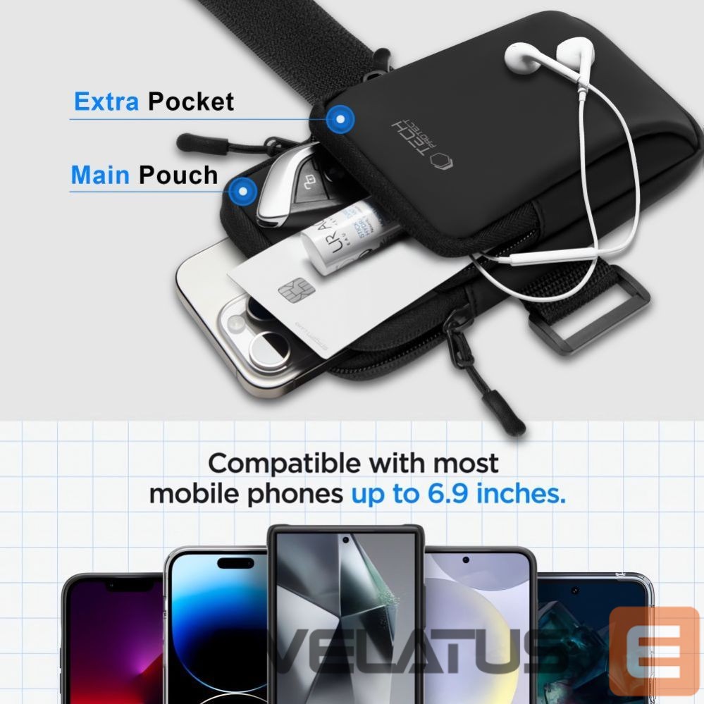 Citas preces Tech-Protect Tech-Protect M7 Universal Sport Armband Case - Black