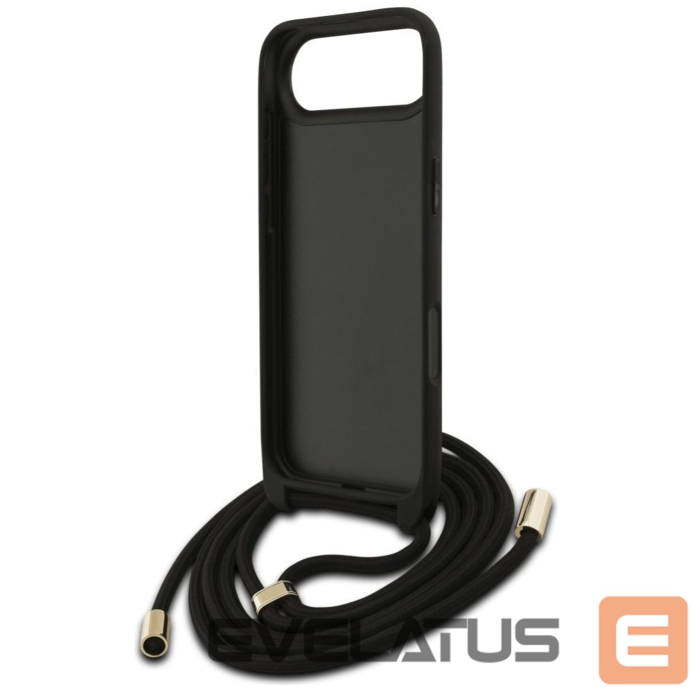 Citas preces Guess Guess 4G Big Logo Cord Stap Crossbody Case for iPhone Air - Black