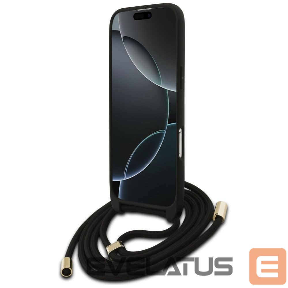 Citas preces Guess Guess 4G Big Logo Cord Stap Crossbody Case for iPhone Air - Black