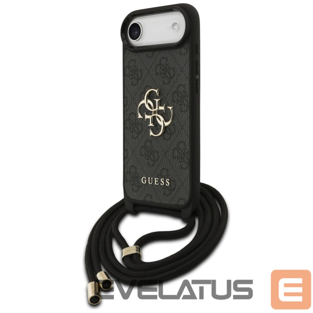 Citas preces Guess Guess 4G Big Logo Cord Stap Crossbody Case for iPhone Air - Black