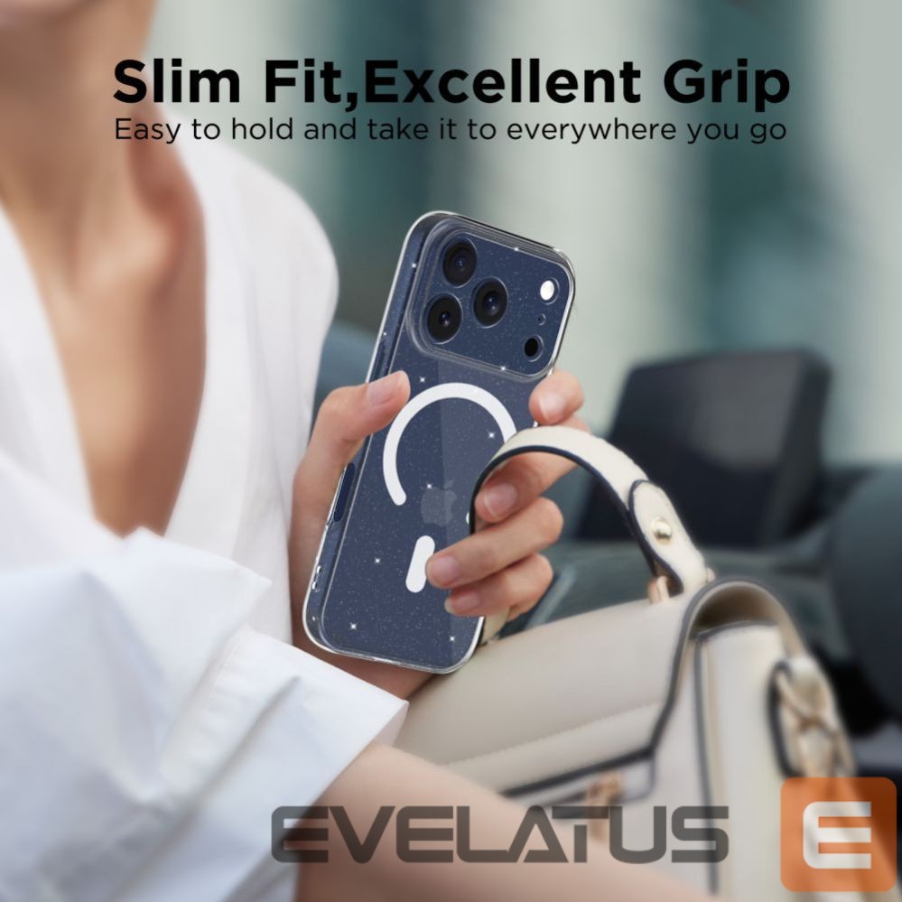 Citas preces Tech-Protect Tech-Protect FlexAir MagSafe Case for iPhone 17 Pro Max - Clear Glitter