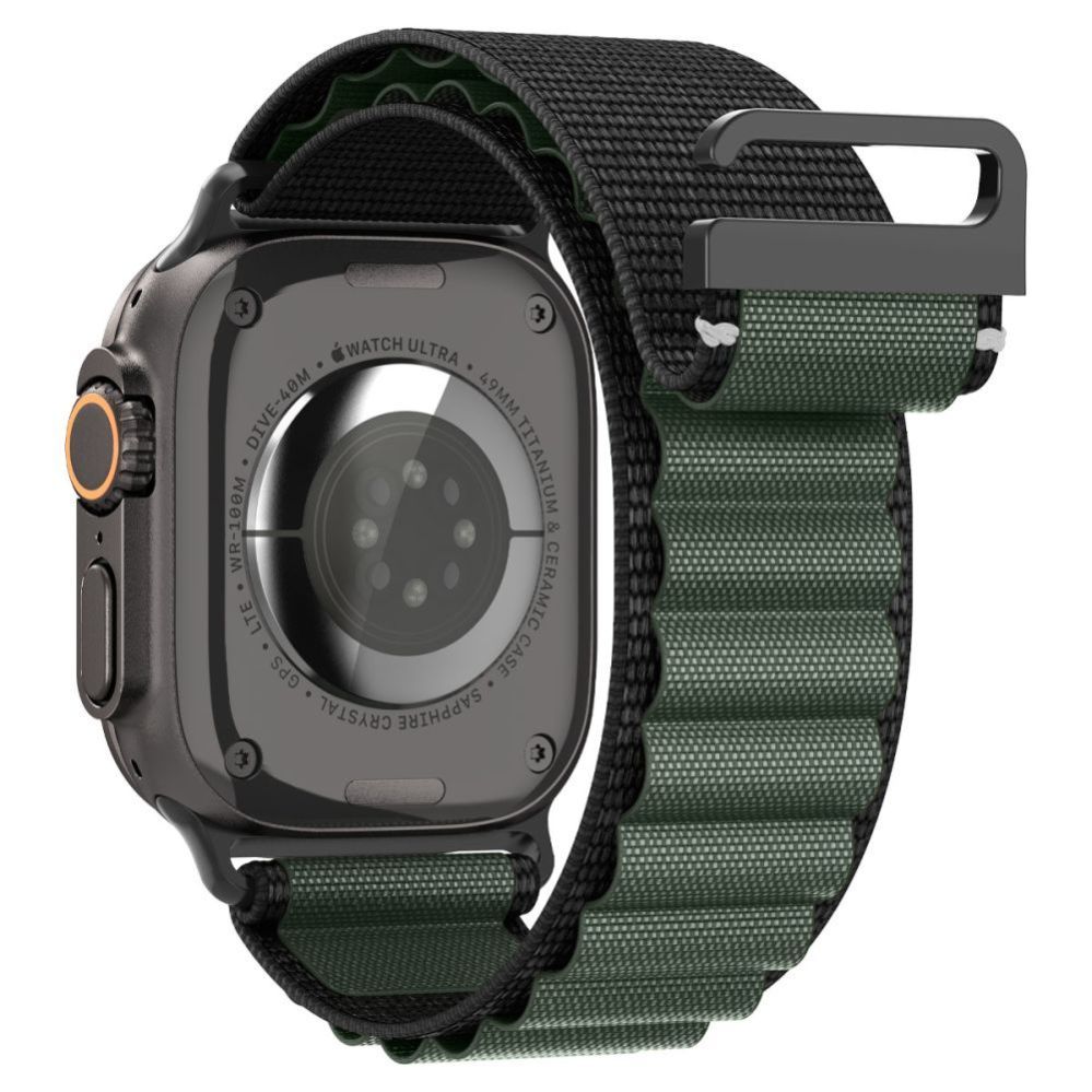 Citas preces Spigen Strap Spigen WBF1 Strap for Apple Watch 44 / 45 / 46 / 49 mm - Black and Green
