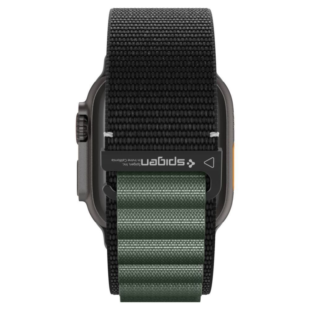 Citas preces Spigen Strap Spigen WBF1 Strap for Apple Watch 44 / 45 / 46 / 49 mm - Black and Green