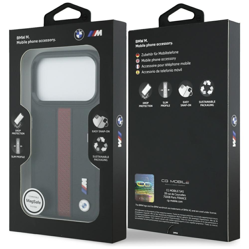 Muud kaubad BMW BMW M Perforated Stripe Logo MagSafe Case for iPhone 17 Pro - Red