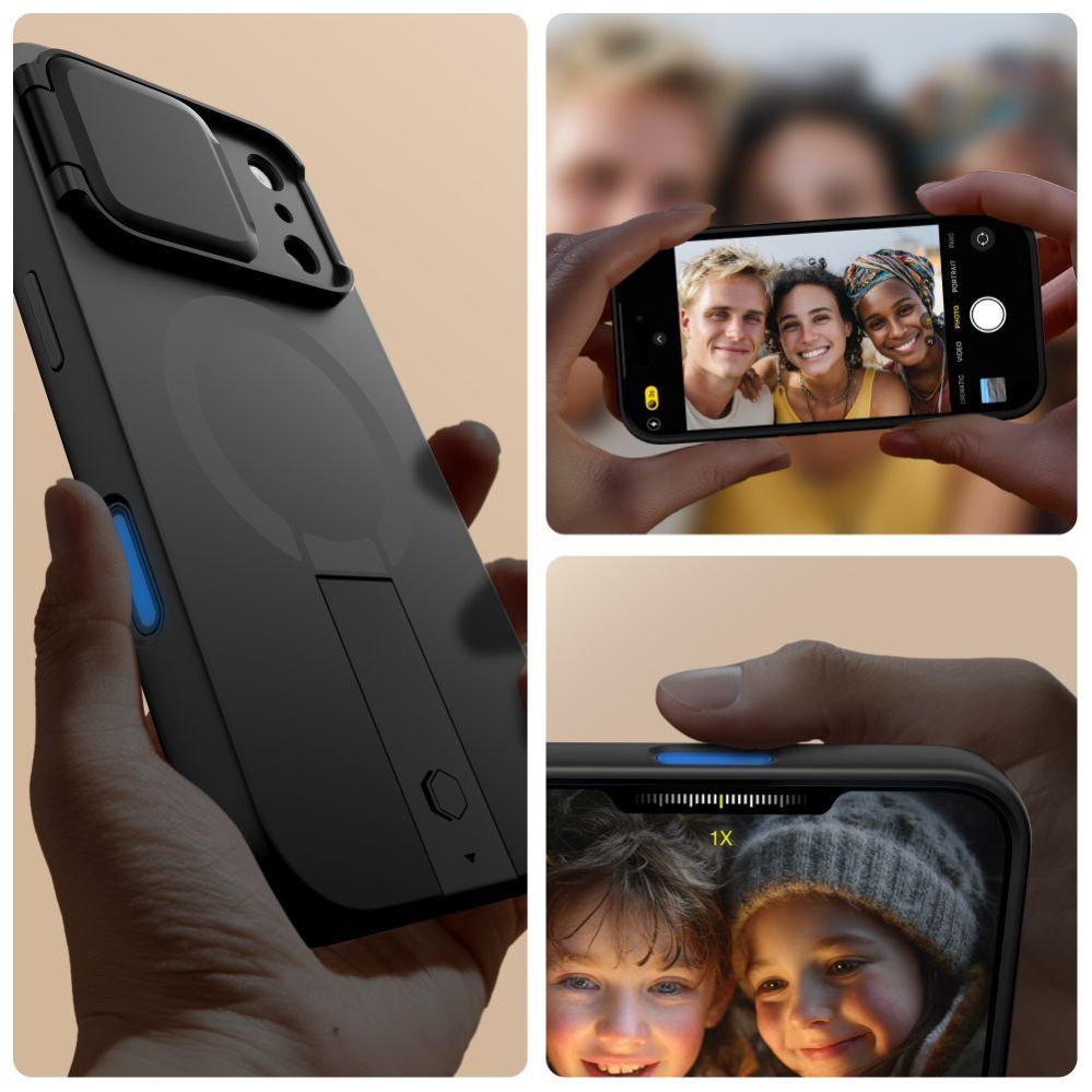 Citas preces Tech-Protect Tech-Protect Kevlar Aura MagSafe Case for iPhone 17 Pro - Black