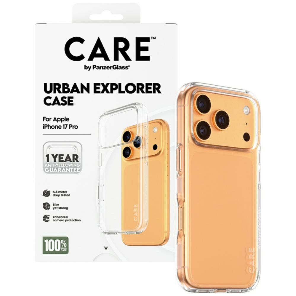 Muud kaubad Panzer Glass CARE by PanzerGlass Flagship Urban Explorer Case w. Clear Frame for iPhone 17 Pro - Transparent