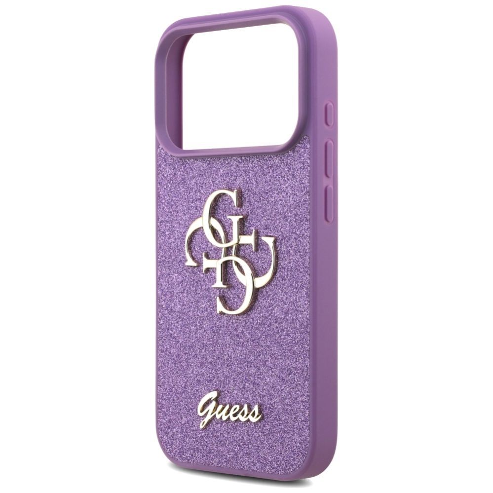 Citas preces Guess Guess Fixed Glitter Big 4G case for iPhone 17 Pro - purple