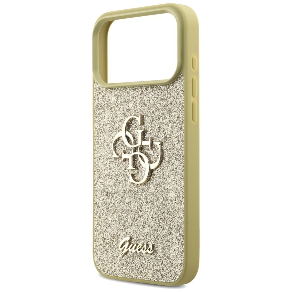 Citas preces Guess Guess Fixed Glitter Big 4G case for iPhone 17 Pro Max - gold