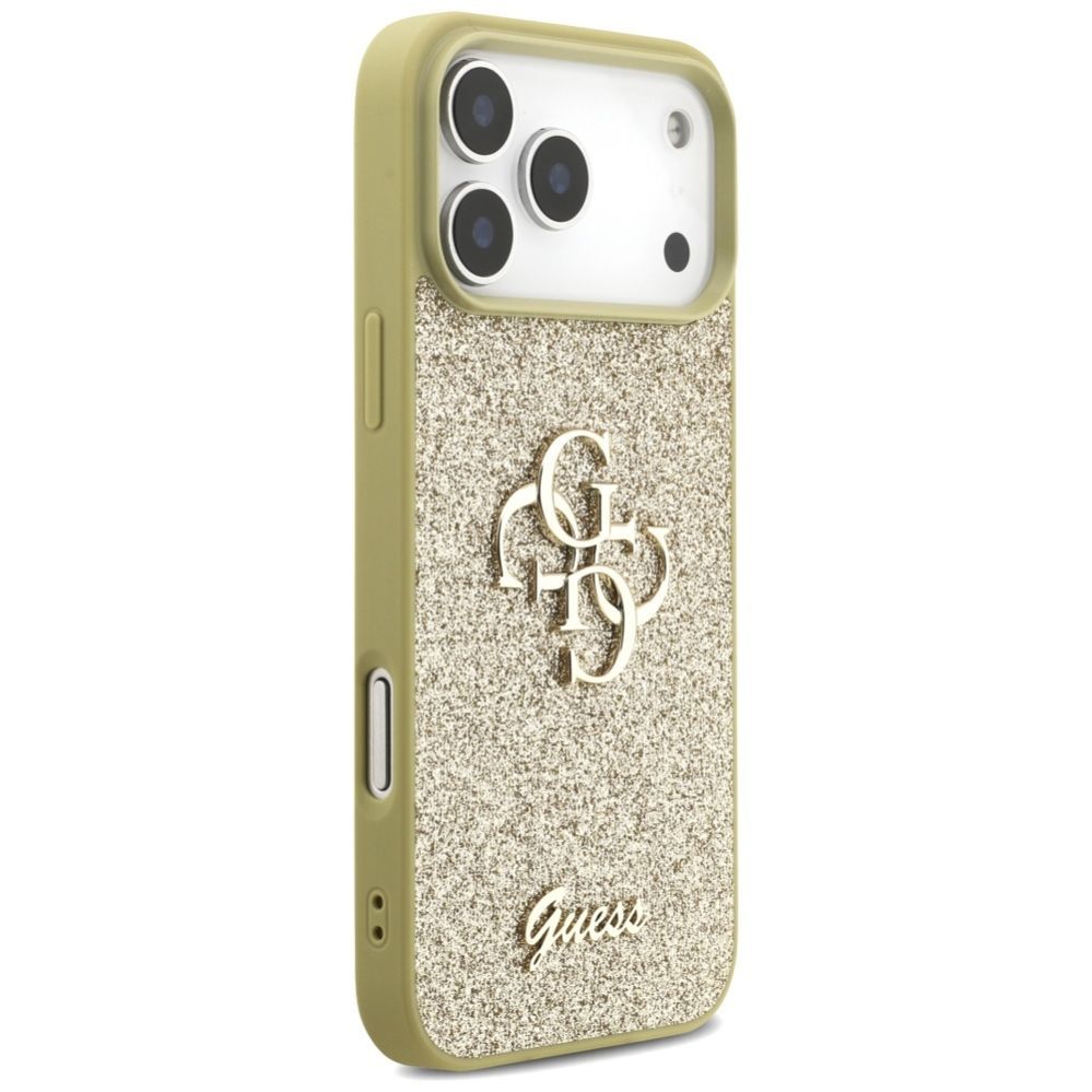 Citas preces Guess Guess Fixed Glitter Big 4G case for iPhone 17 Pro Max - gold