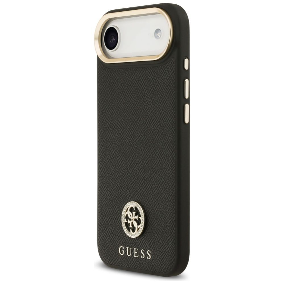 Citas preces Guess Guess Grained Strass Logo MagSafe case for iPhone Air - black