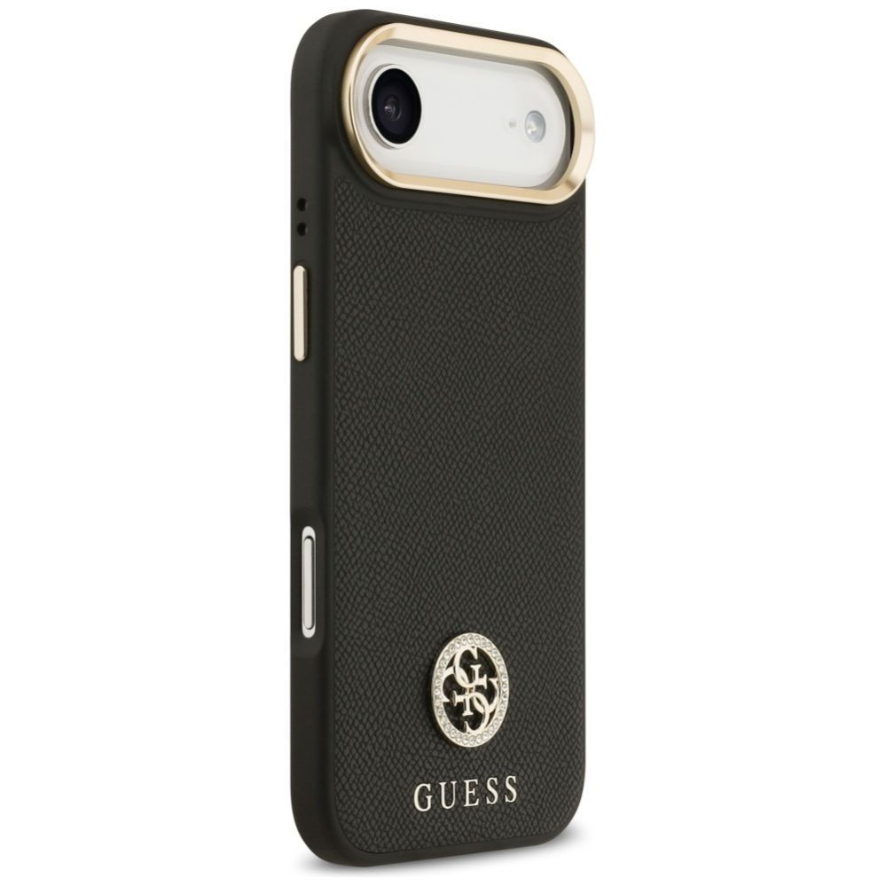 Citas preces Guess Guess Grained Strass Logo MagSafe case for iPhone Air - black