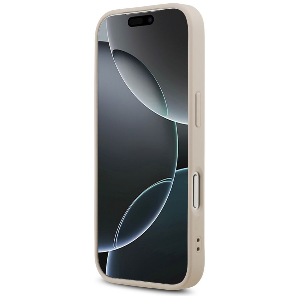 Citas preces Guess Guess Leather 4G Triangle Strass MagSafe Case for iPhone 17 Pro - Pink