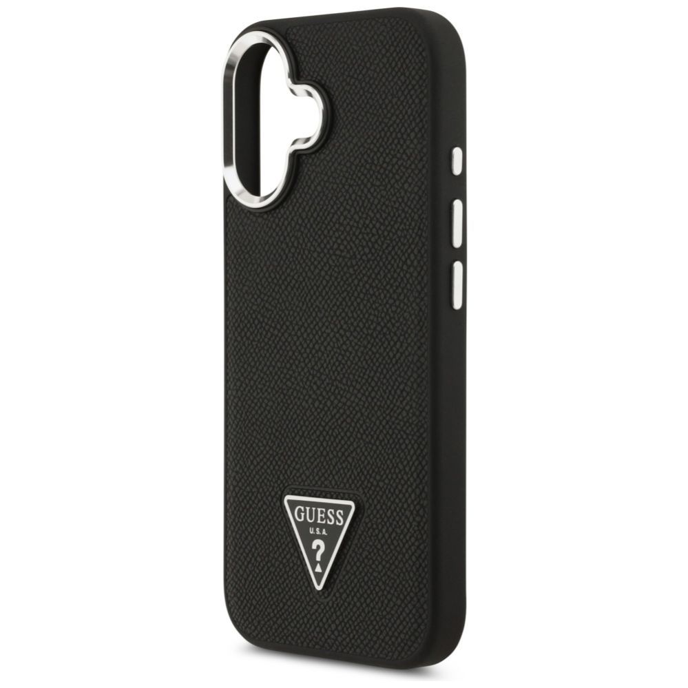 Citas preces Guess Guess Grained Triangle Logo MagSafe case for iPhone 17 - black