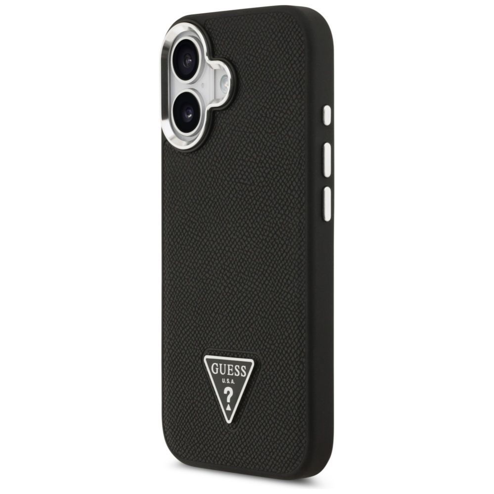 Citas preces Guess Guess Grained Triangle Logo MagSafe case for iPhone 17 - black
