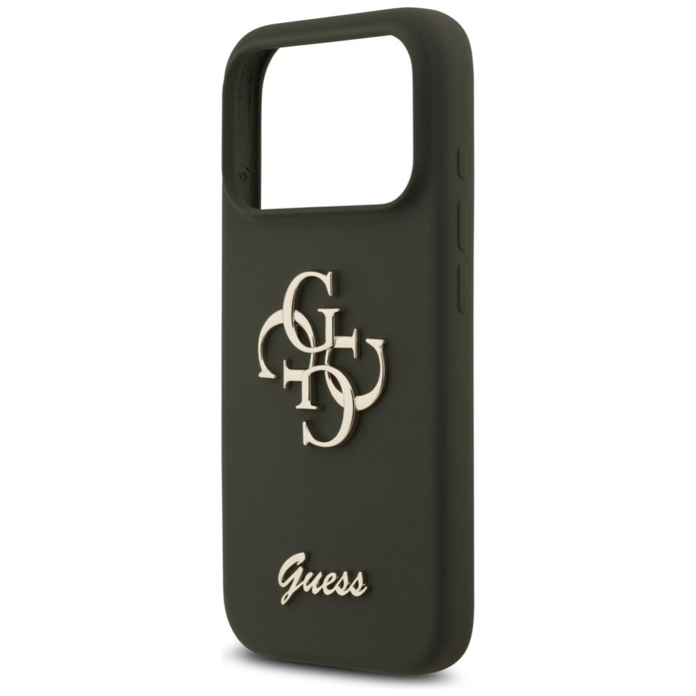 Citas preces Guess Guess Silicone Big 4G Script Case for iPhone 17 Pro - Green