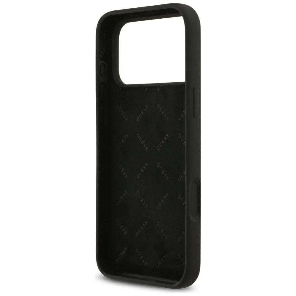 Citas preces Guess Guess Silicone Big 4G Script Case for iPhone 17 Pro Max - Black