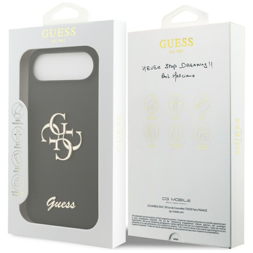 Citas preces Guess Guess Silicone Big 4G Script case for iPhone Air - black