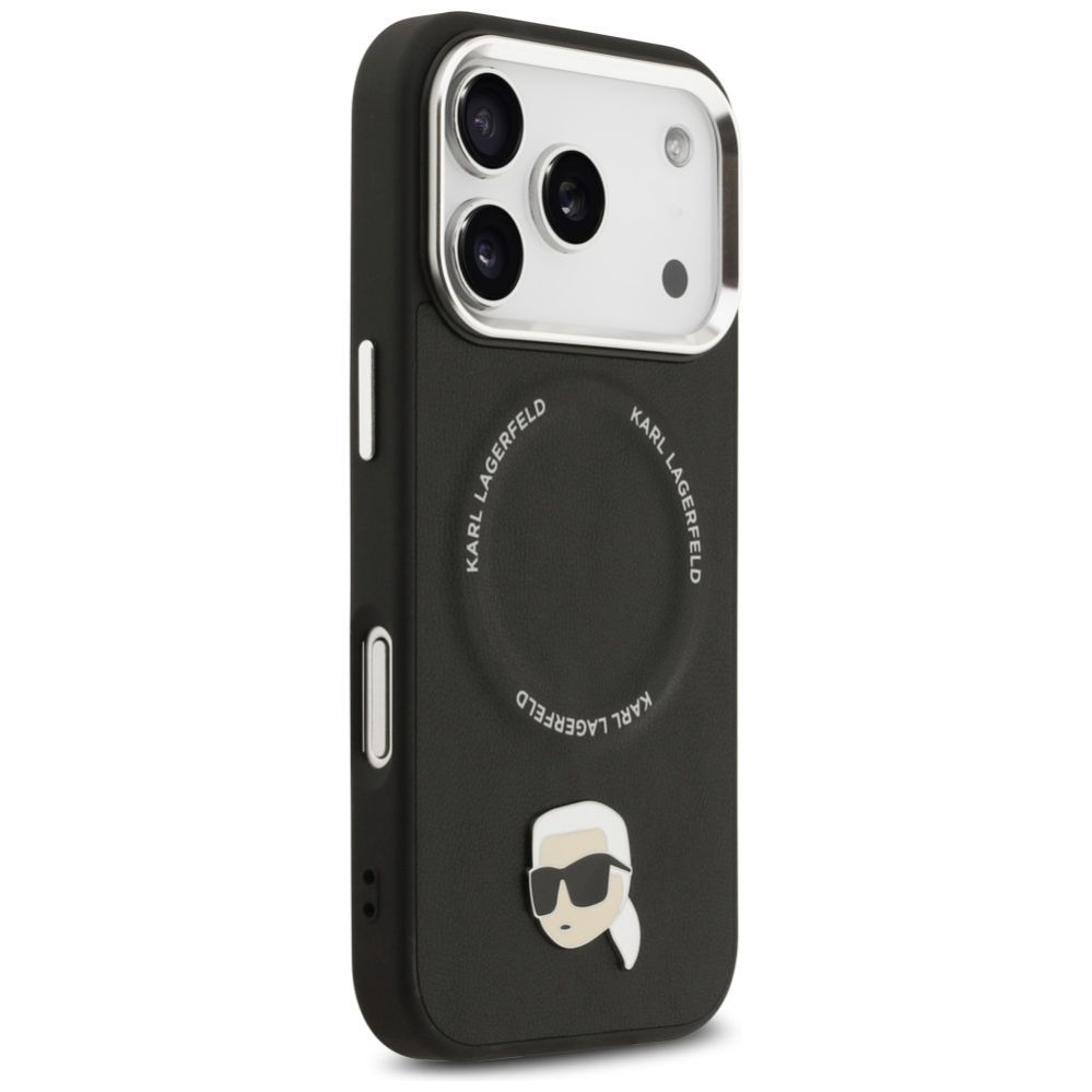 Citas preces Karl Lagerfeld Karl Lagerfeld Karl Pin MagSafe Case for iPhone 17 Pro Max - Black