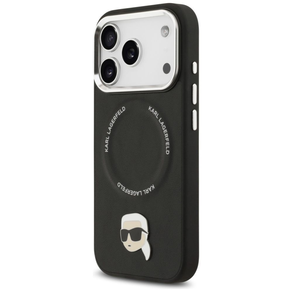Citas preces Karl Lagerfeld Karl Lagerfeld Karl Pin MagSafe Case for iPhone 17 Pro Max - Black