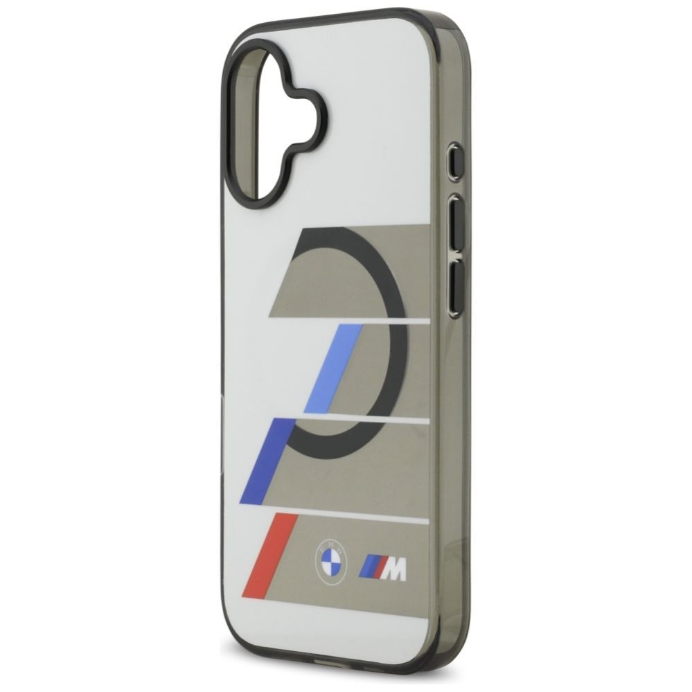 Citas preces BMW BMW M IML Metal Buttons Tricolor Lines MagSafe Case for iPhone 17 - Gray