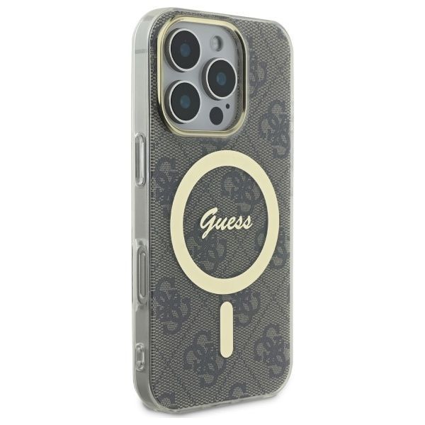 Citas preces Guess Guess IML 4G MagSafe Case for iPhone 16 Pro Max - Brown