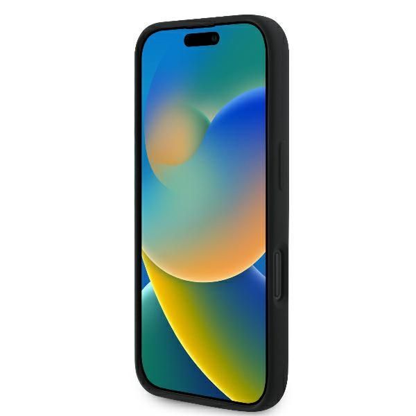 Citas preces Karl Lagerfeld Karl Lagerfeld Silicone Nauble Heads Print MagSafe Case for iPhone 16 - Black