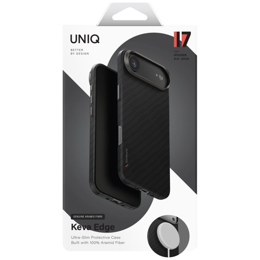Citas preces UNIQ Uniq Keva EDGE Magclick Charging Case for iPhone Air - Black