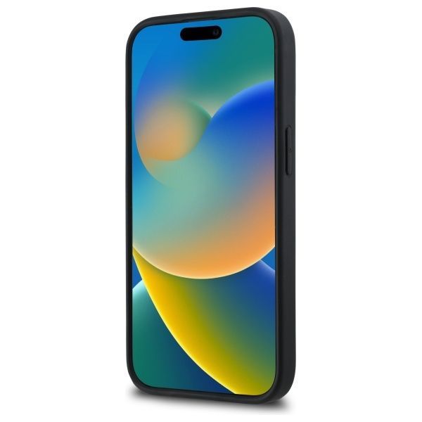 Citas preces Karl Lagerfeld Karl Lagerfeld 3D Rubber Signature iPhone 15 Case - Black